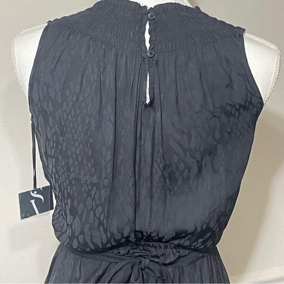 Simply Vera Vera Wang Black Sleeveless Smocked Dress NWT, Sz XS - Picture 3 of 16